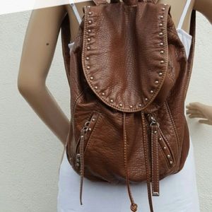 Red by Marc ecko leather chocolate brown backpack